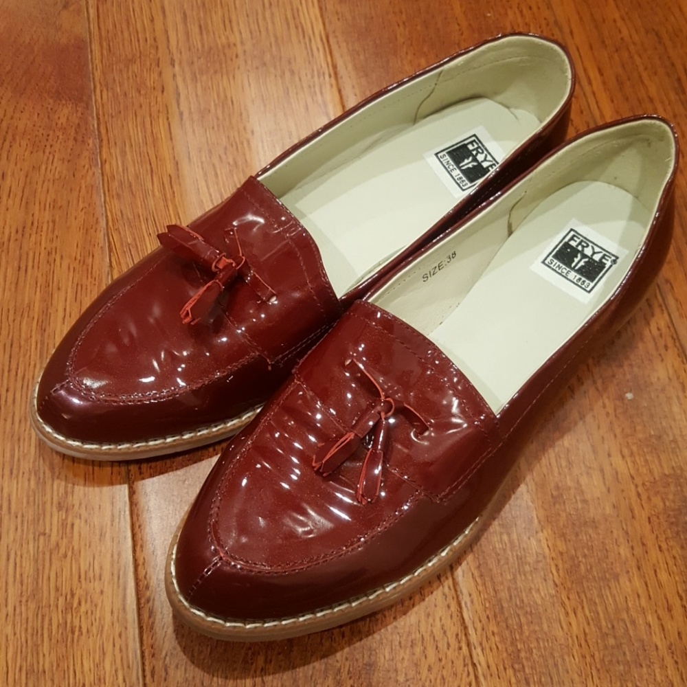 FRYE sparkly wine colored tassel loafer - Picture 2 of 4